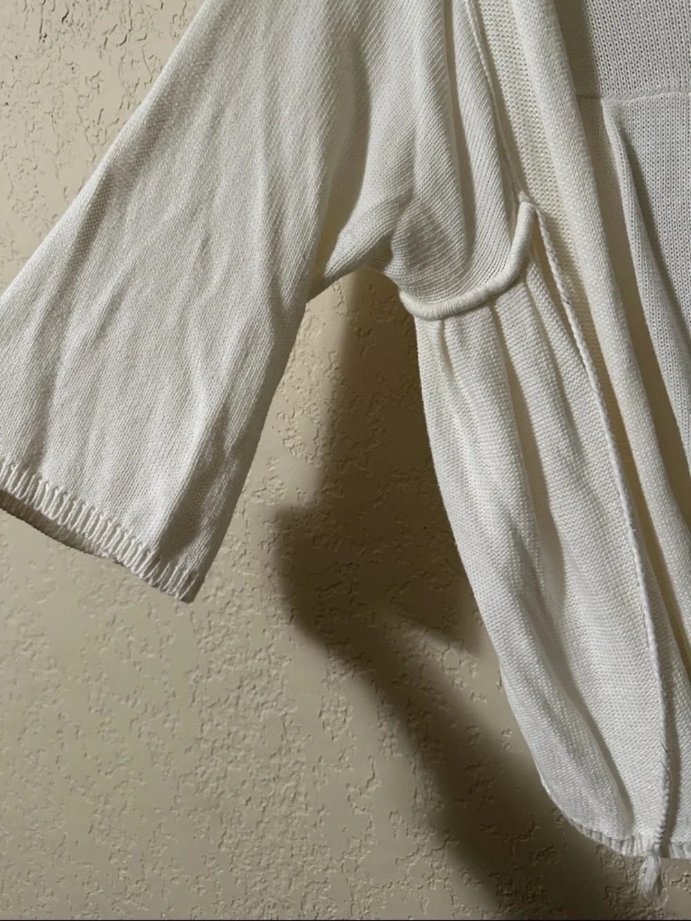 LOFT Cream Open-Front Lightweight Cardigan Sweater M - Picture 4 of 5